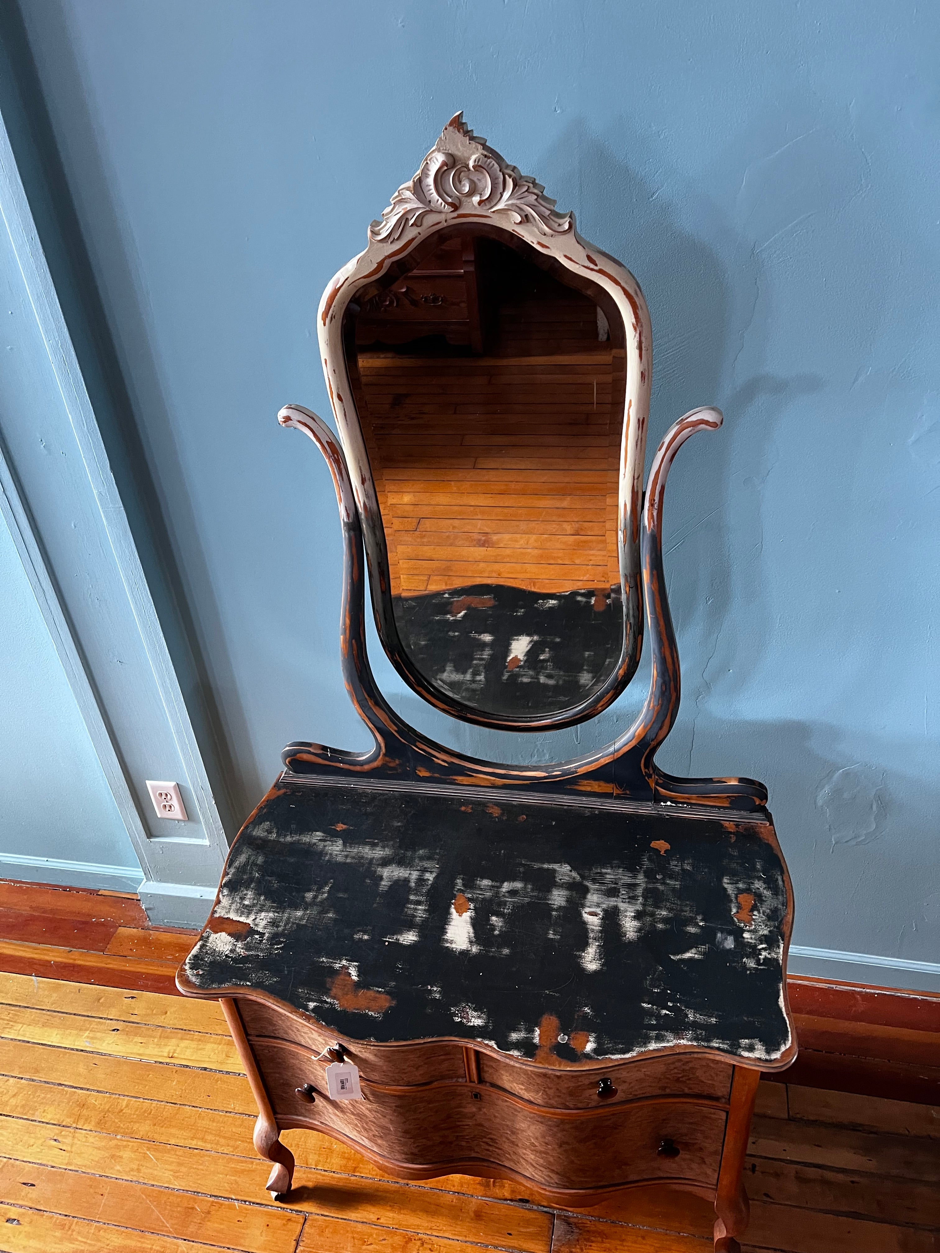 1920’s Serpentine Vanity w/ Mirror
