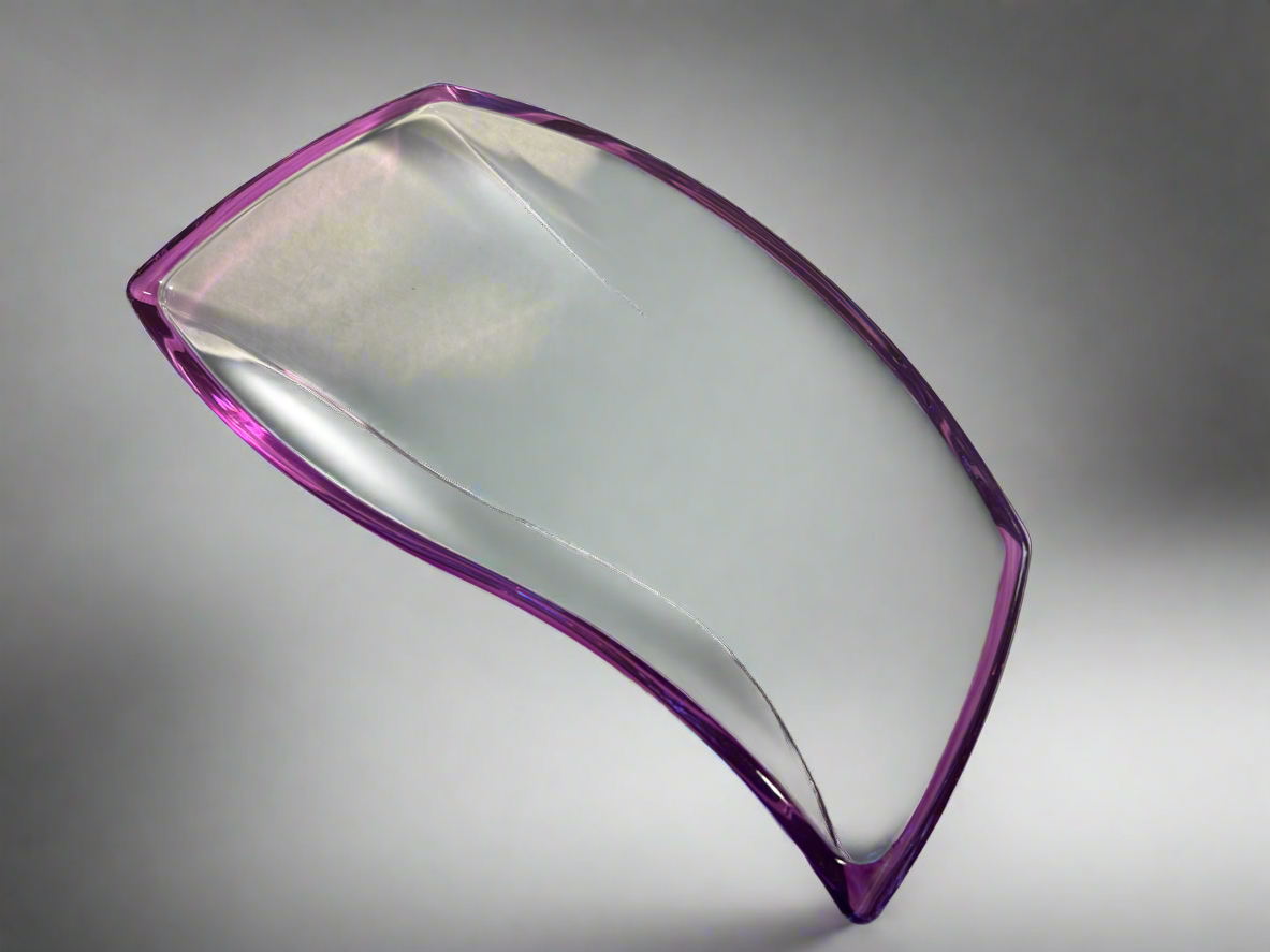 Purple Banded MCM Rectangular Dish