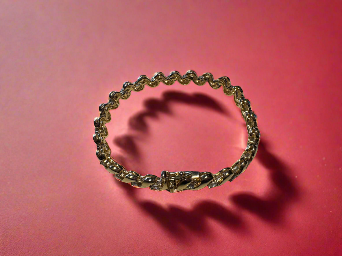 Gold Plated Wave Bracelet