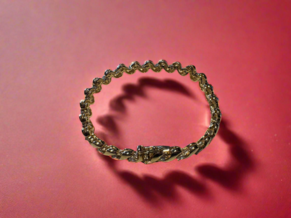 Gold Plated Wave Bracelet