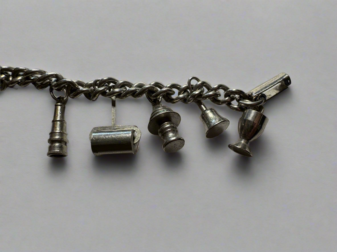Vintage Silver Charm Bracelet