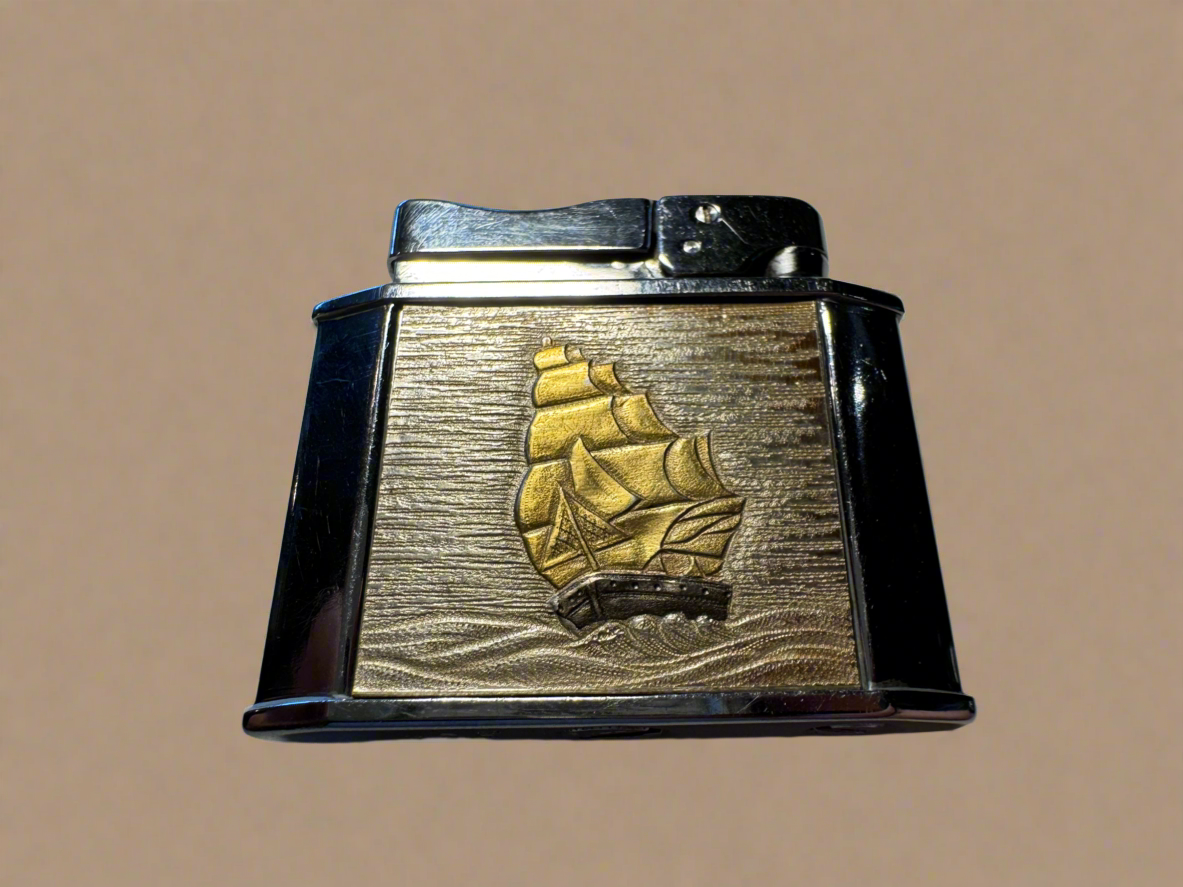 Rogers Ship Silver And Gold Lighter