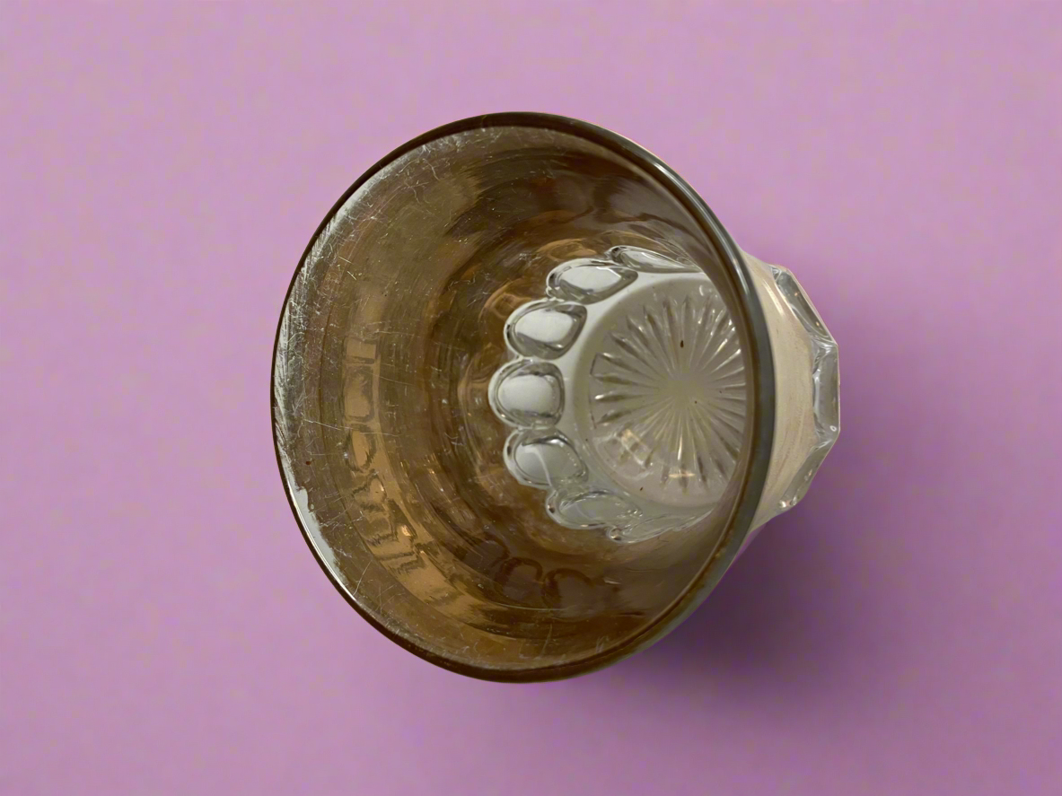 Pressed Glass Gold Cup