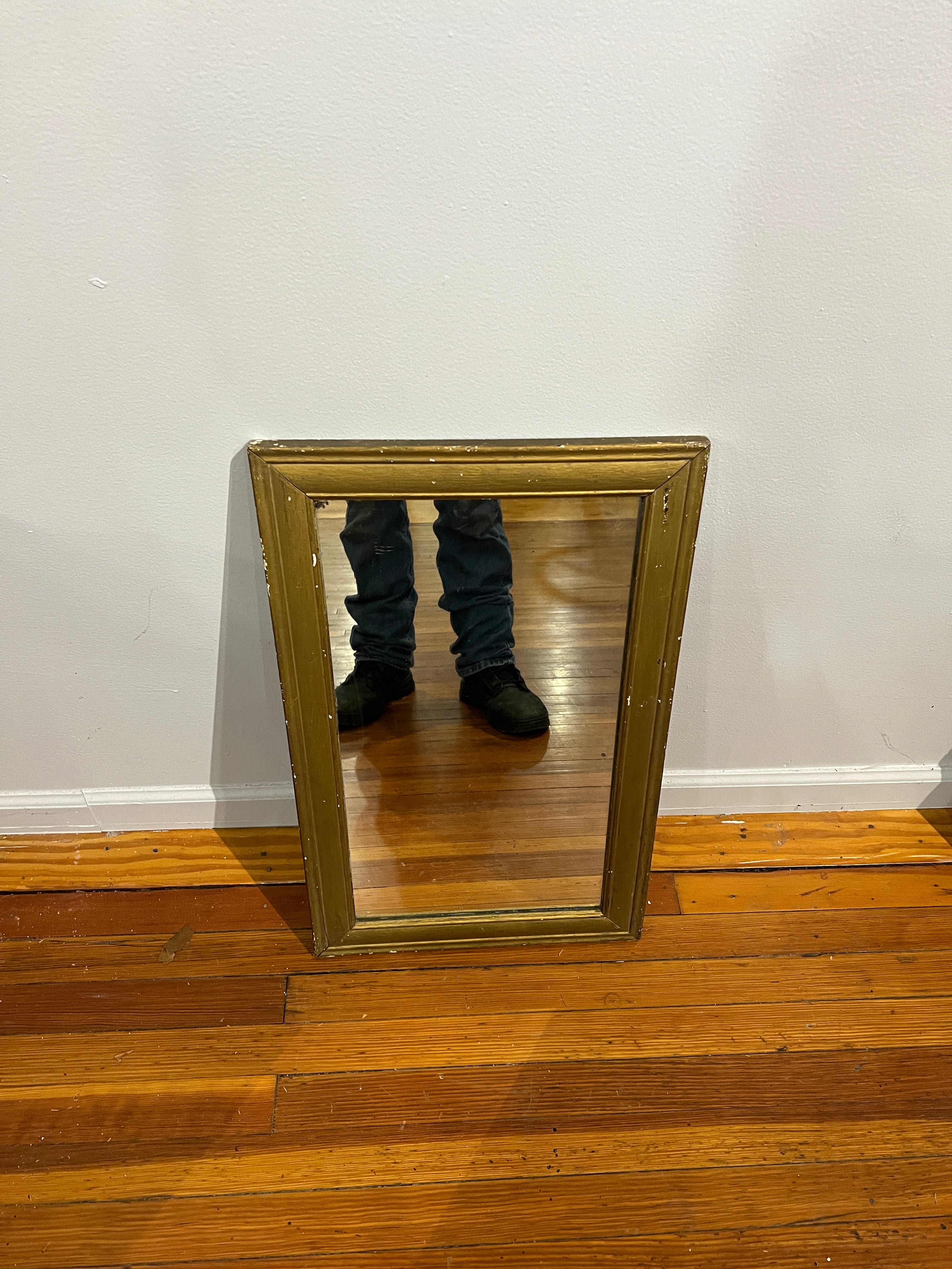 Antique Wood Mirror