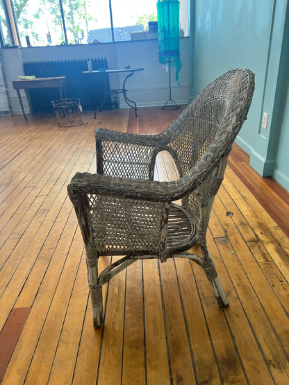 Vintage Wicker Arm Chair