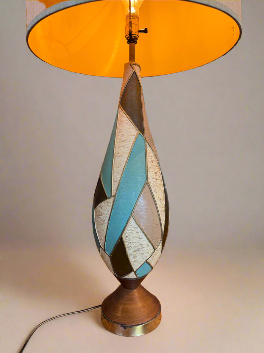 MCM Abstract Teardrop Table Lamp