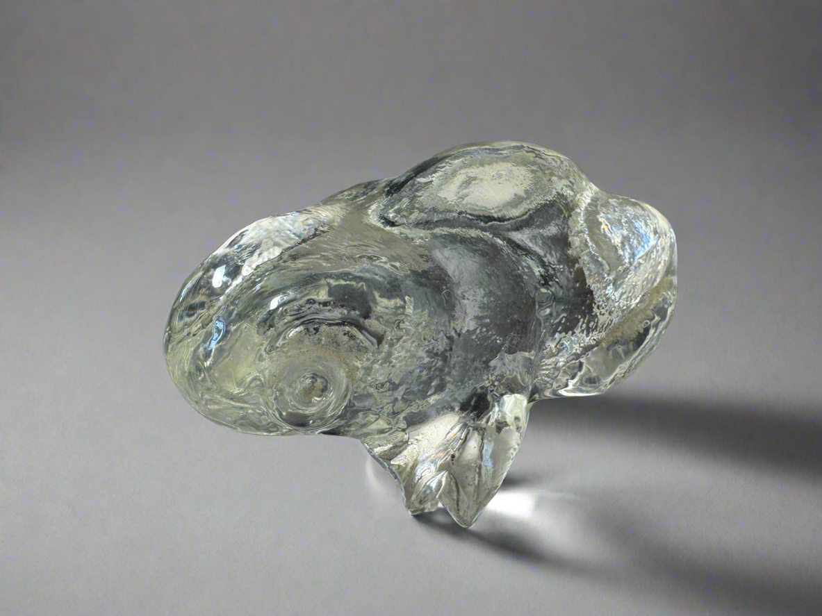 Molded Glass Toad Paperweight/Decoration