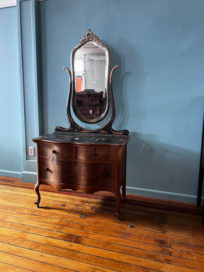 1920’s Serpentine Vanity w/ Mirror