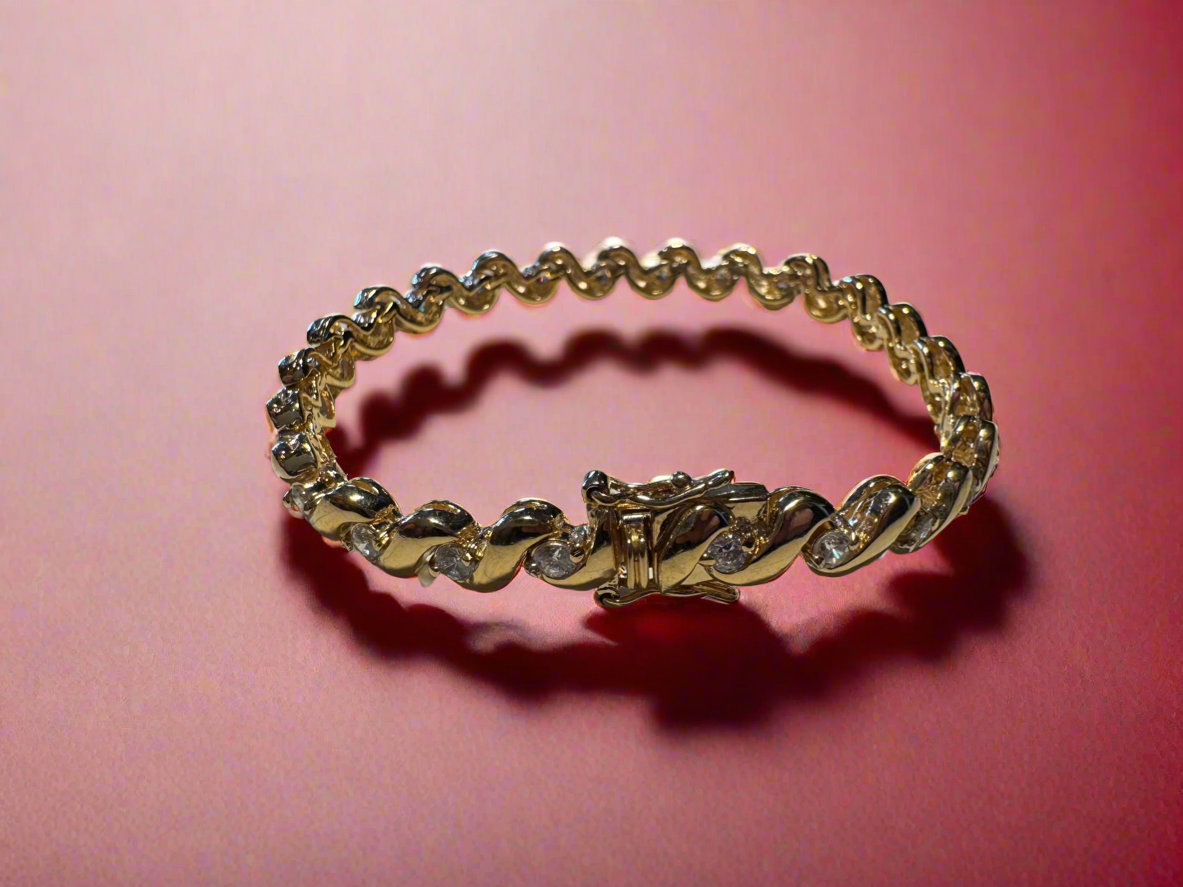 Gold Plated Wave Bracelet