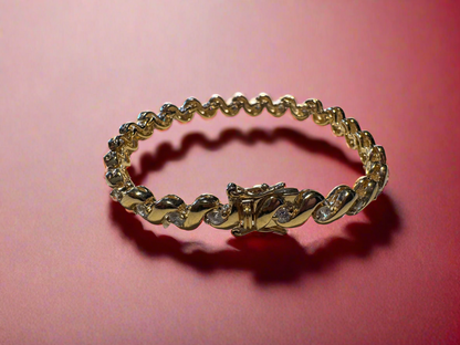 Gold Plated Wave Bracelet
