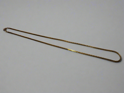 Vintage Brick Link Gold Necklace