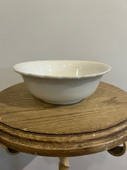 Vintage Scalloped Ceramic Bowl