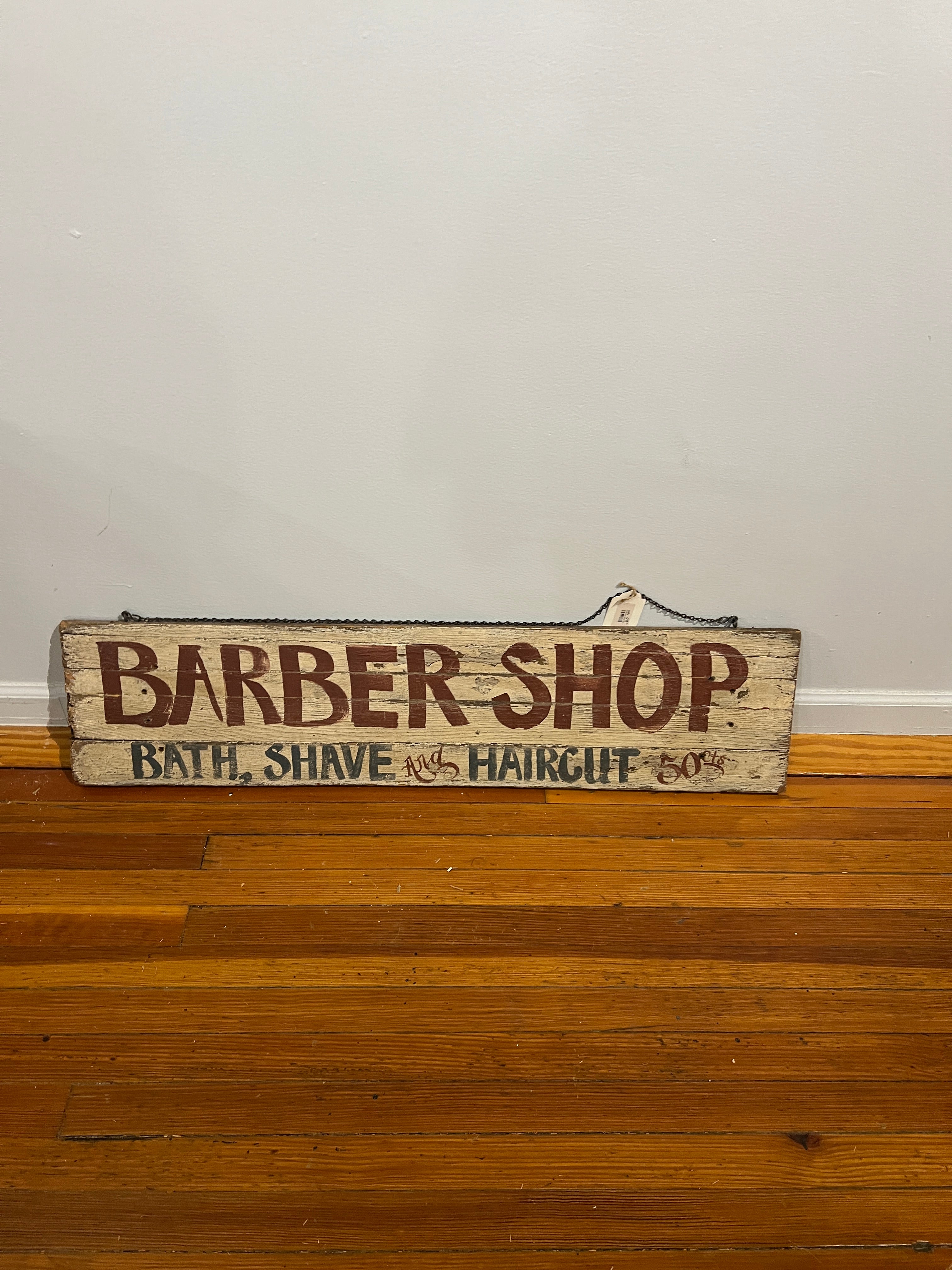 Vtg Barber Shop Sign