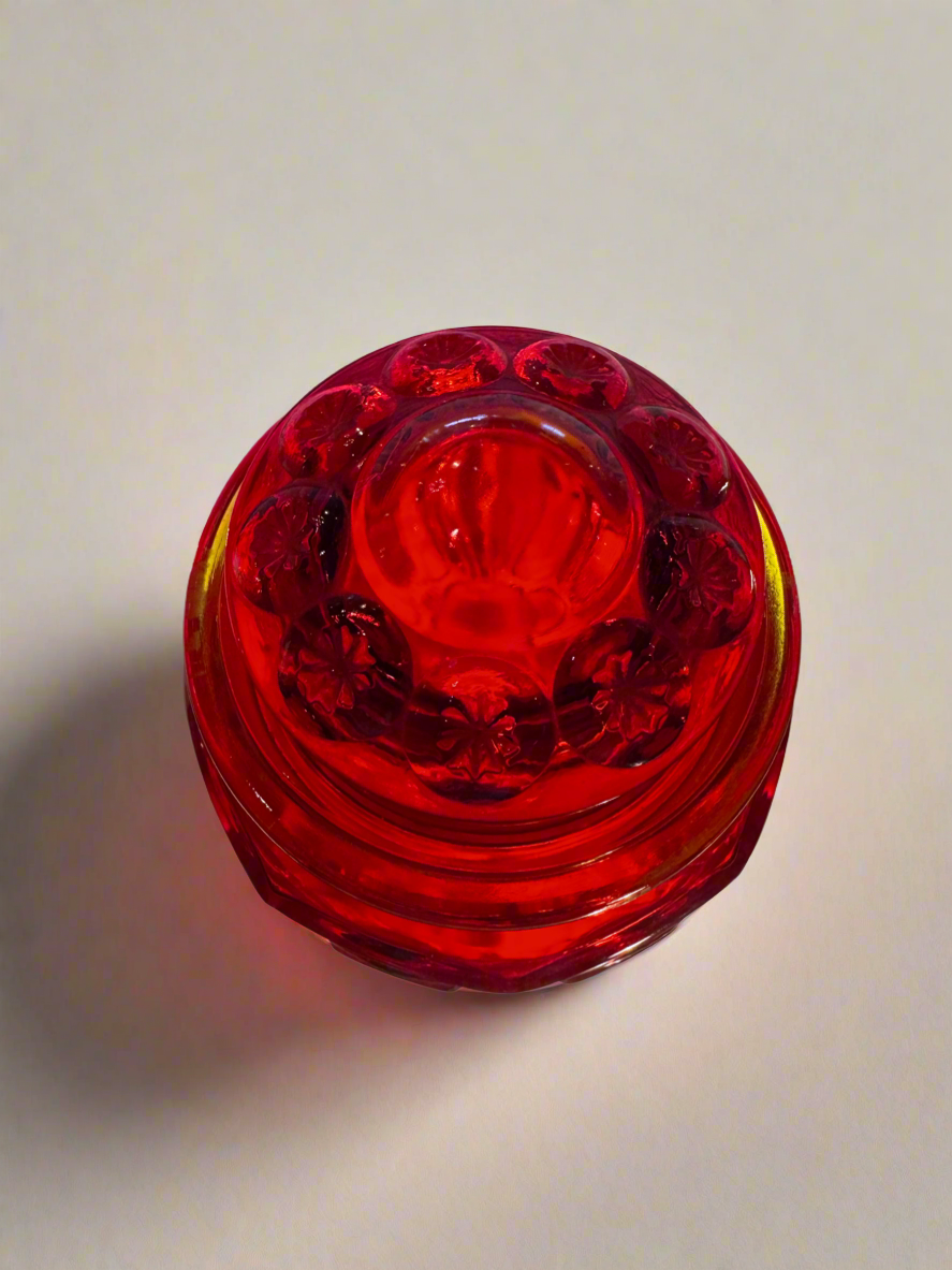 Large Red Patterned Jar