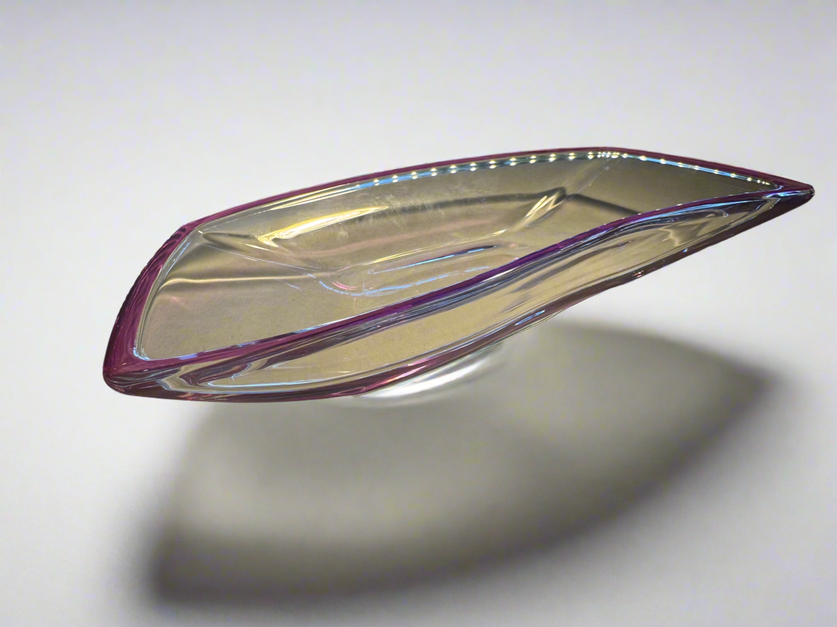 Purple Banded MCM Rectangular Dish