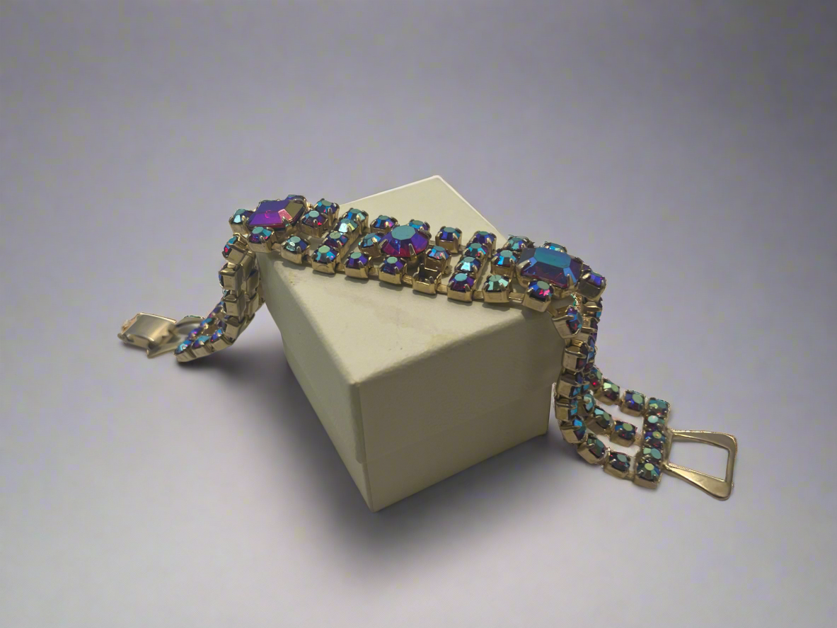 50’s ruby toned rhinestone bracelet