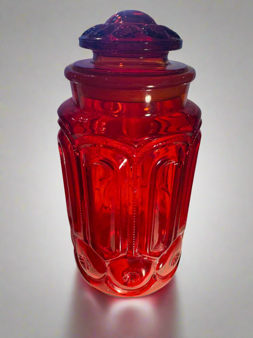 Large Red Patterned Jar