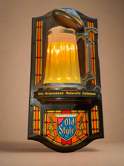Old Style Stein Bubbling Beer Sign