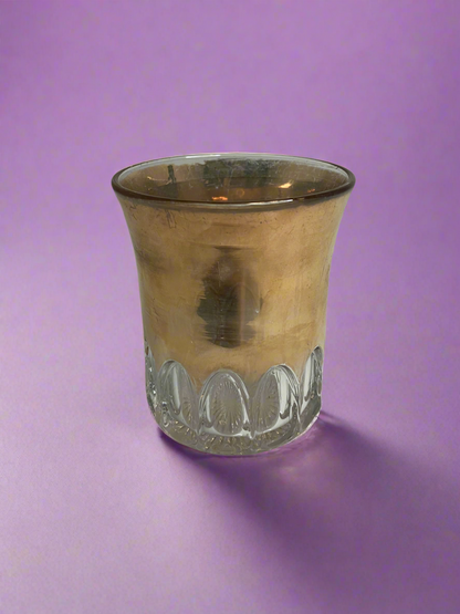 Pressed Glass Gold Cup