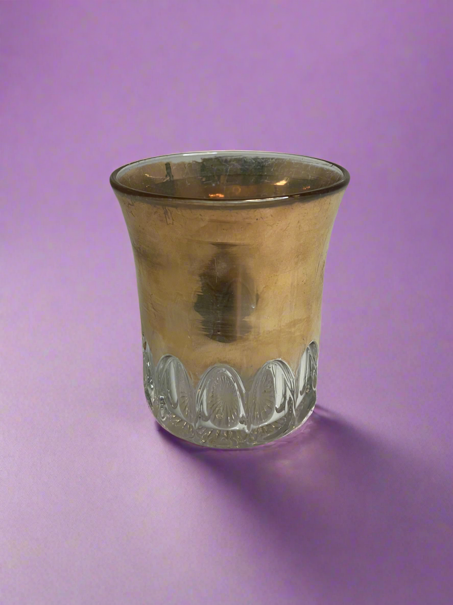 Pressed Glass Gold Cup