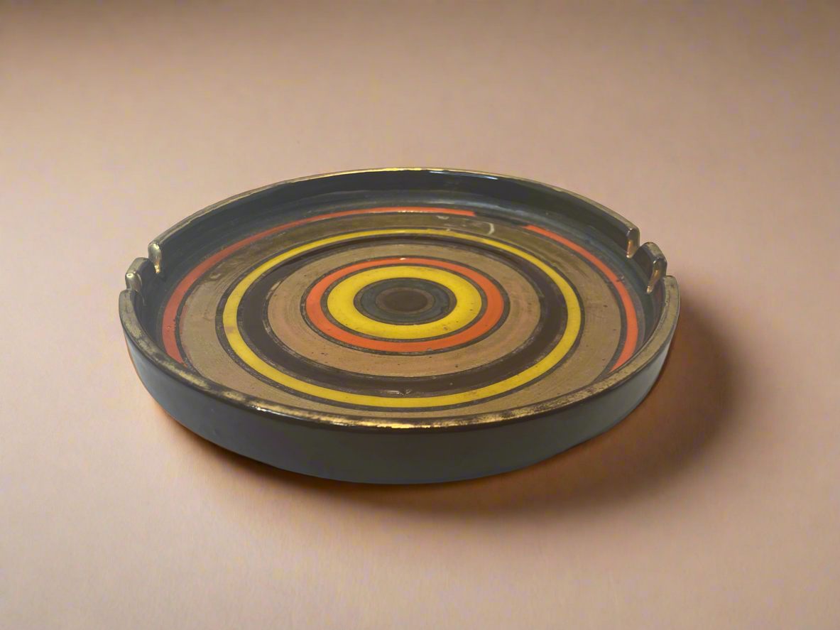 Vintage Circular Studio MCM Pottery Ashtray