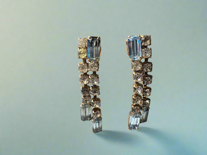 Vintage Rhinestone Dangle Earrings