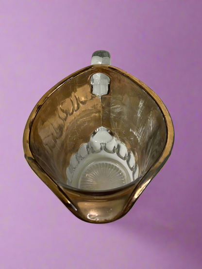 Pressed Glass Gold Pitcher