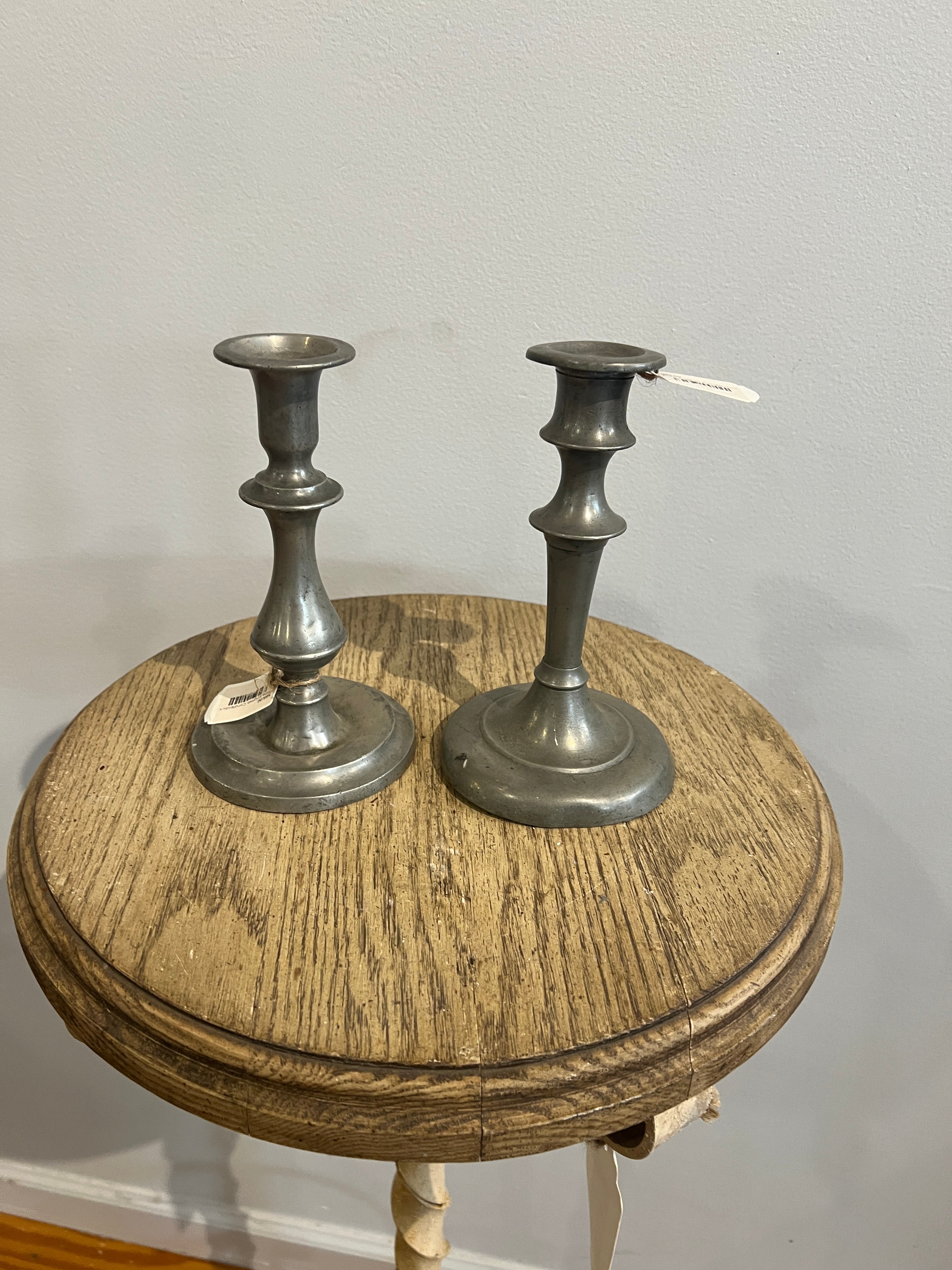 Antique English Candlestick Pair