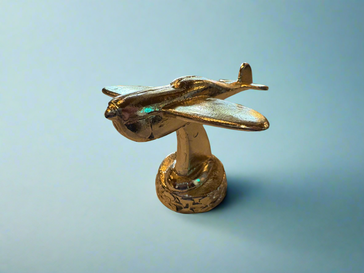 WWII Era Golden Plane Decoration