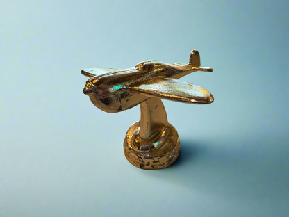 WWII Era Golden Plane Decoration