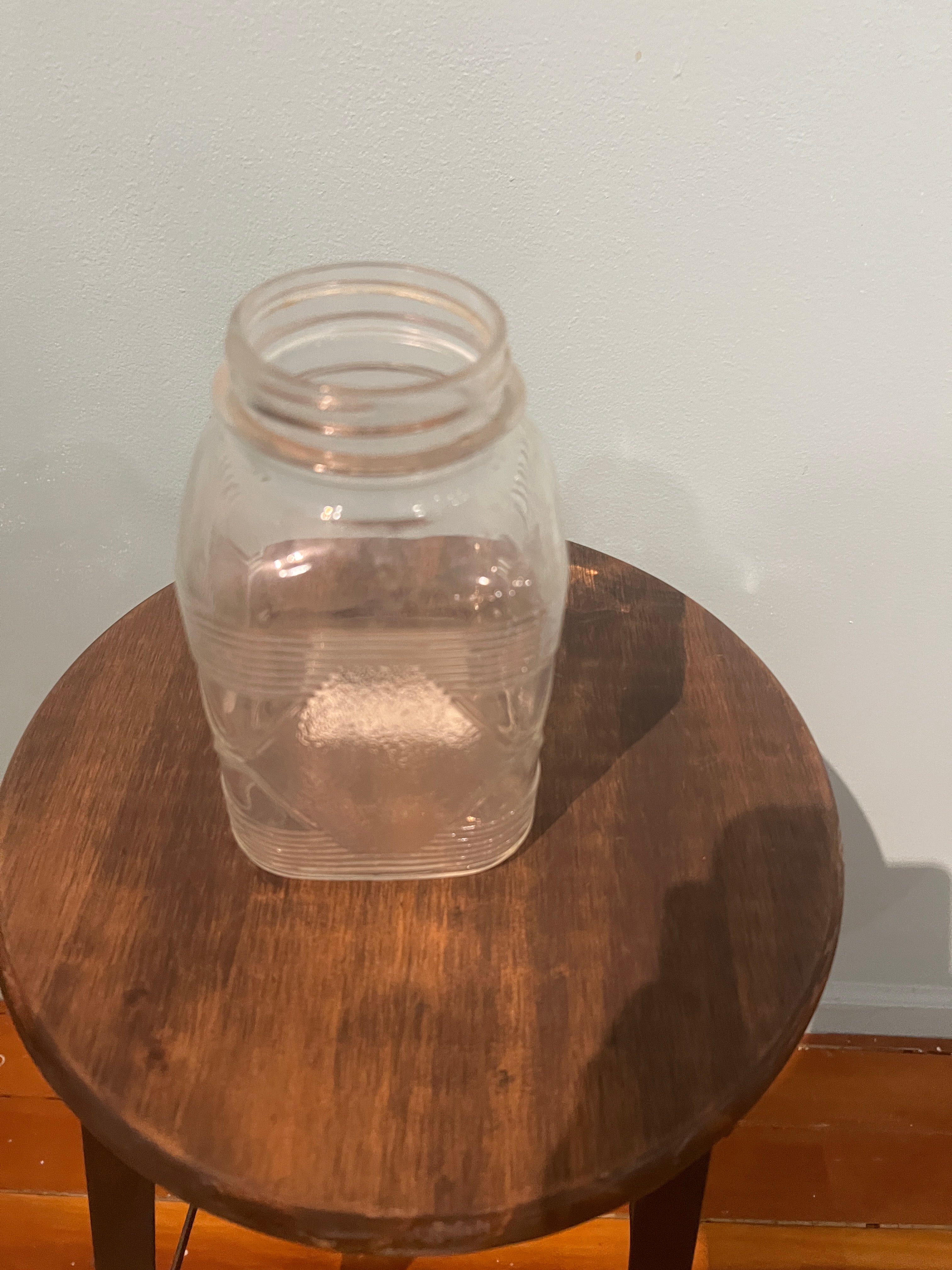 Antique glass jar