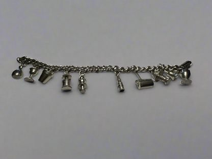 Vintage Silver Charm Bracelet