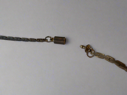 Vintage Flat Brick Link Silver Necklace