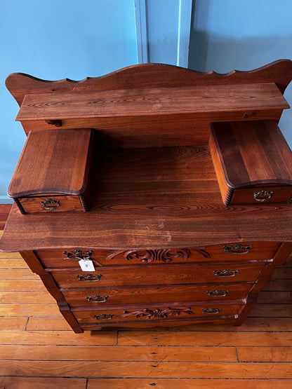 Tall Vintage Oak Dresser