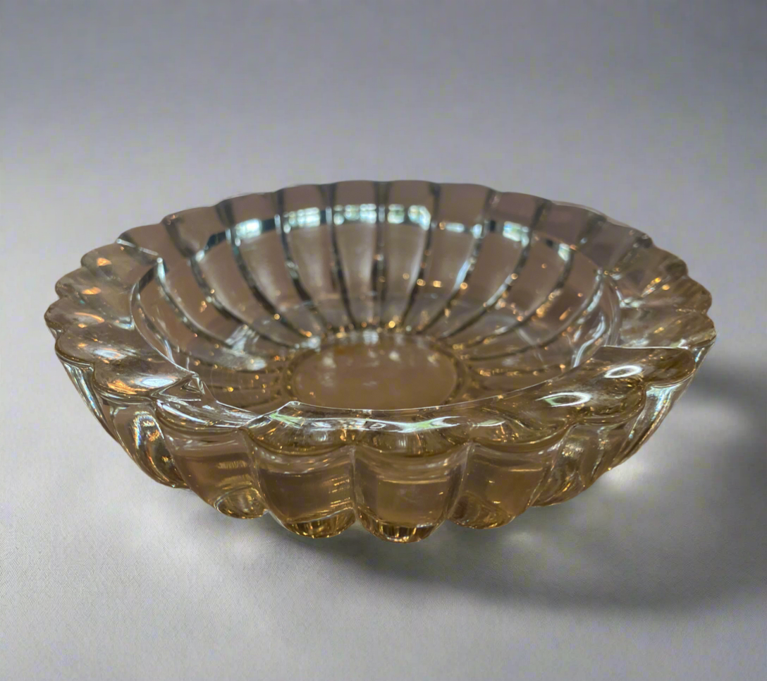 Vintage Pressed Glass Ashtray
