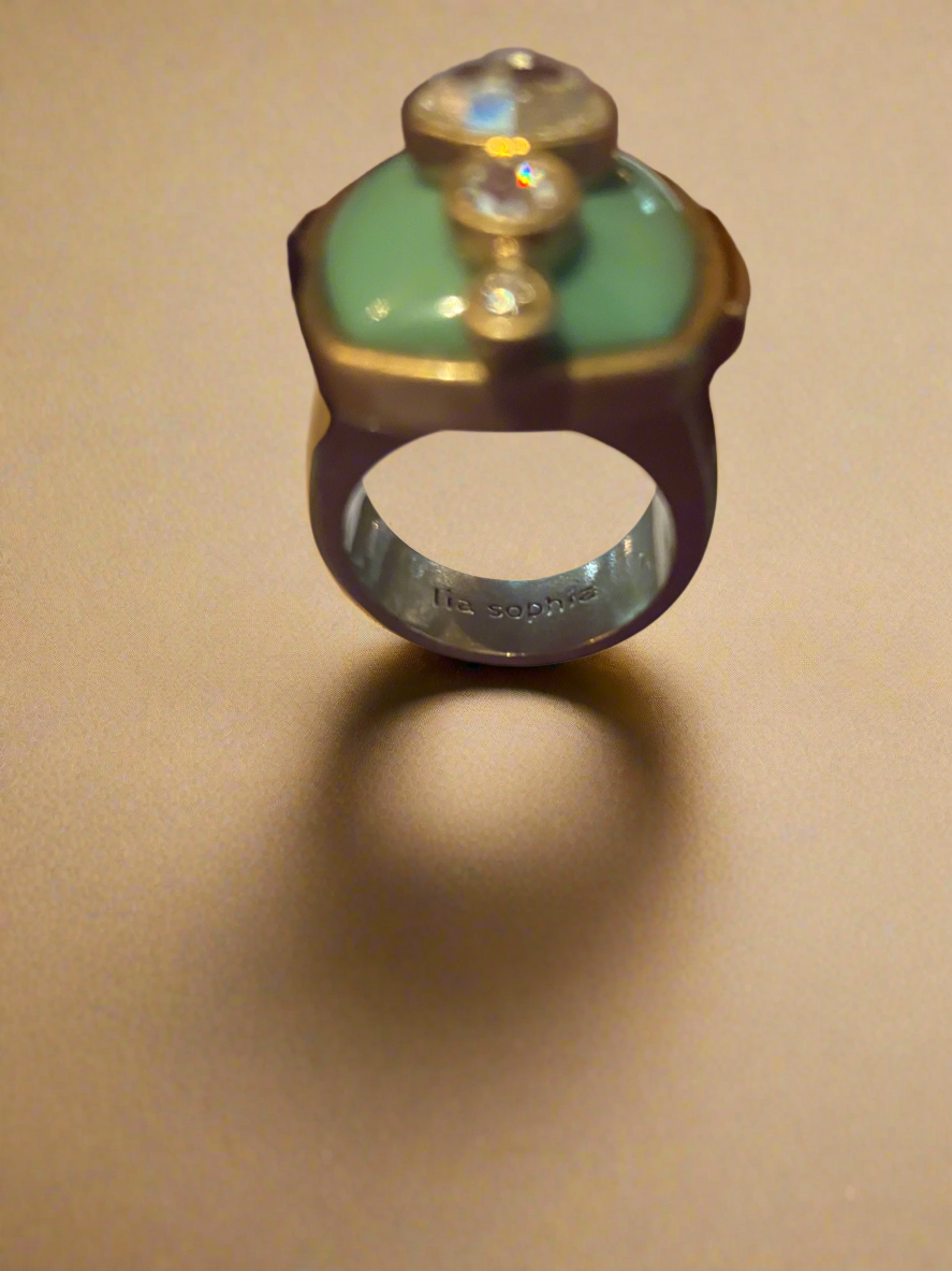 Lia Sofia Vertical Rhinestone Ring