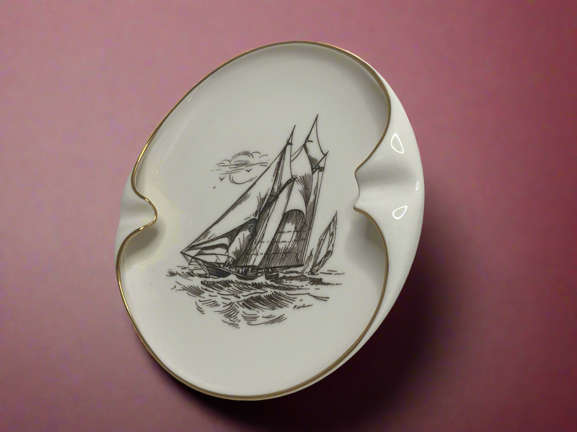Schooner Columbia Lenox Porcelain Ashtray