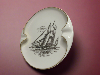 Schooner Columbia Lenox Porcelain Ashtray