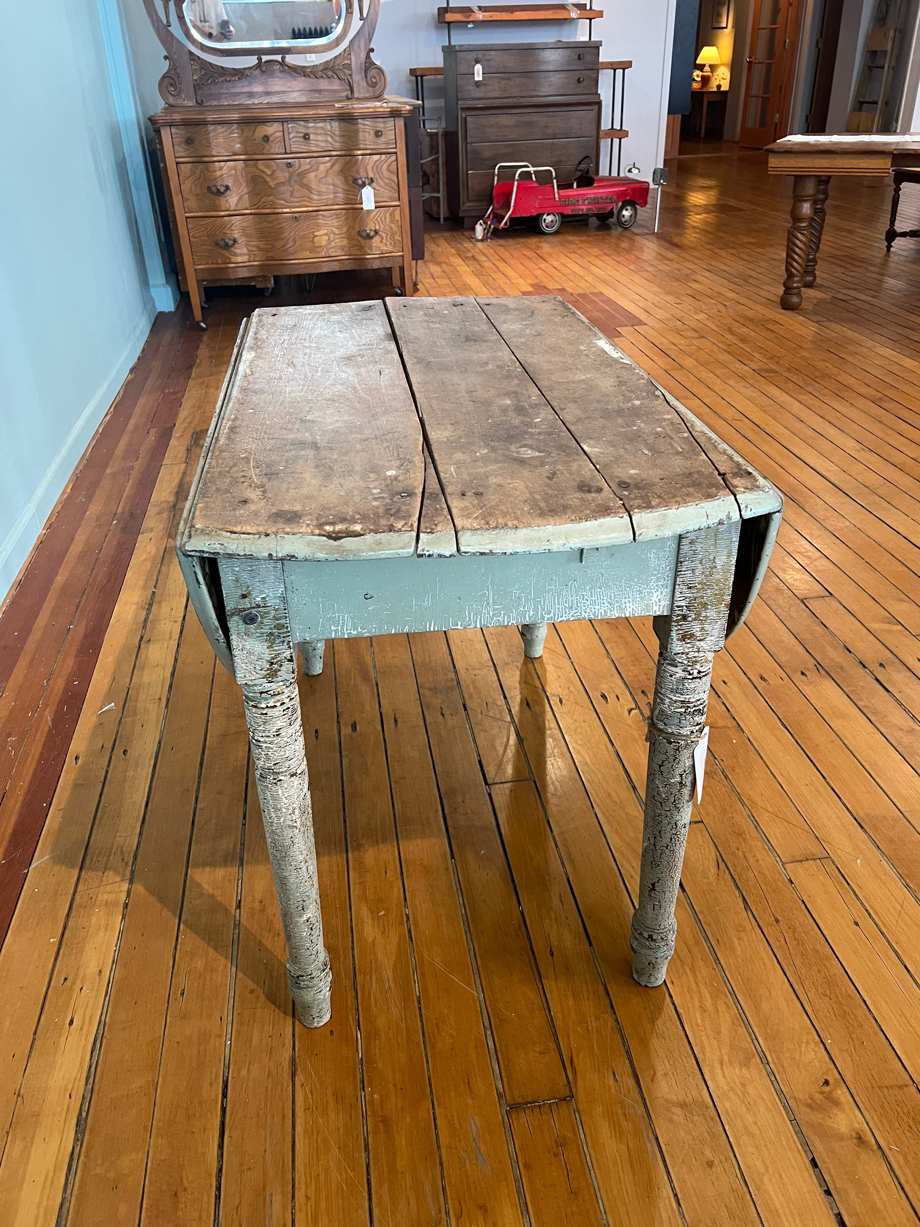 Antique Chippy Drop Leaf Table