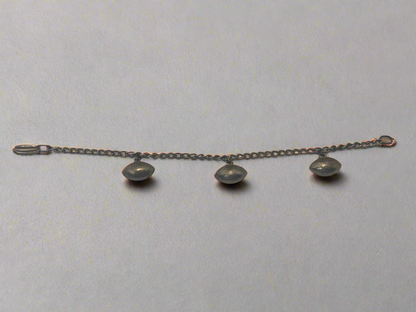 Vintage Copper Football Charm Bracelet