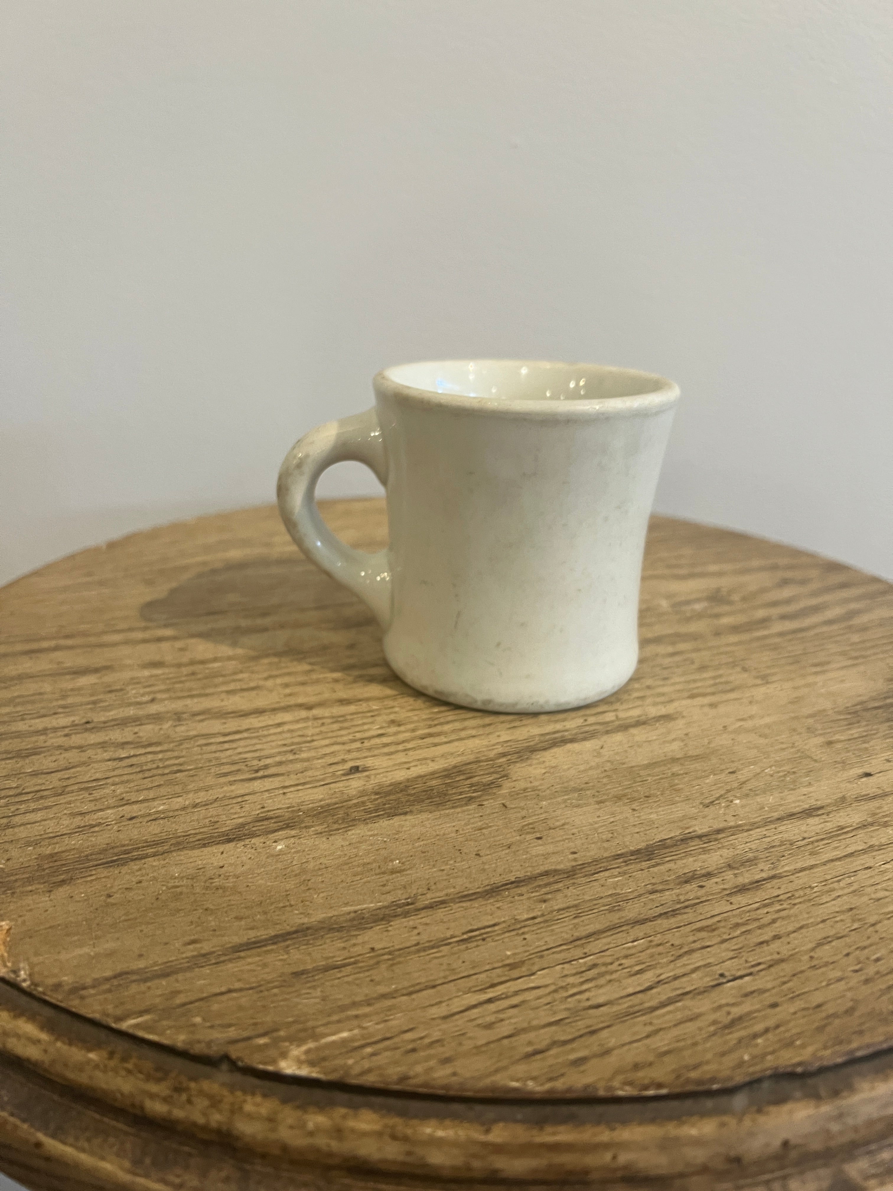 Vintage White Ceramic Coffee Mug