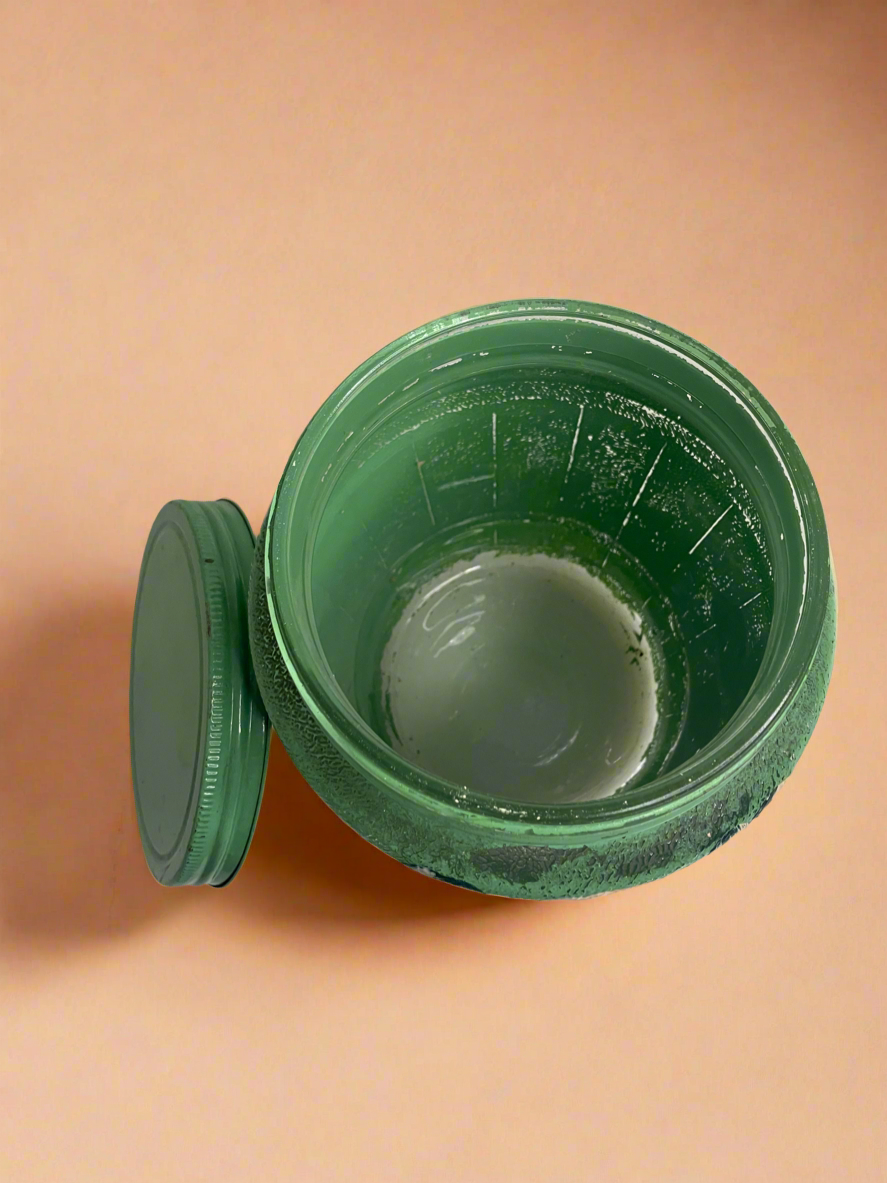 Painted Glass Storage Jar
