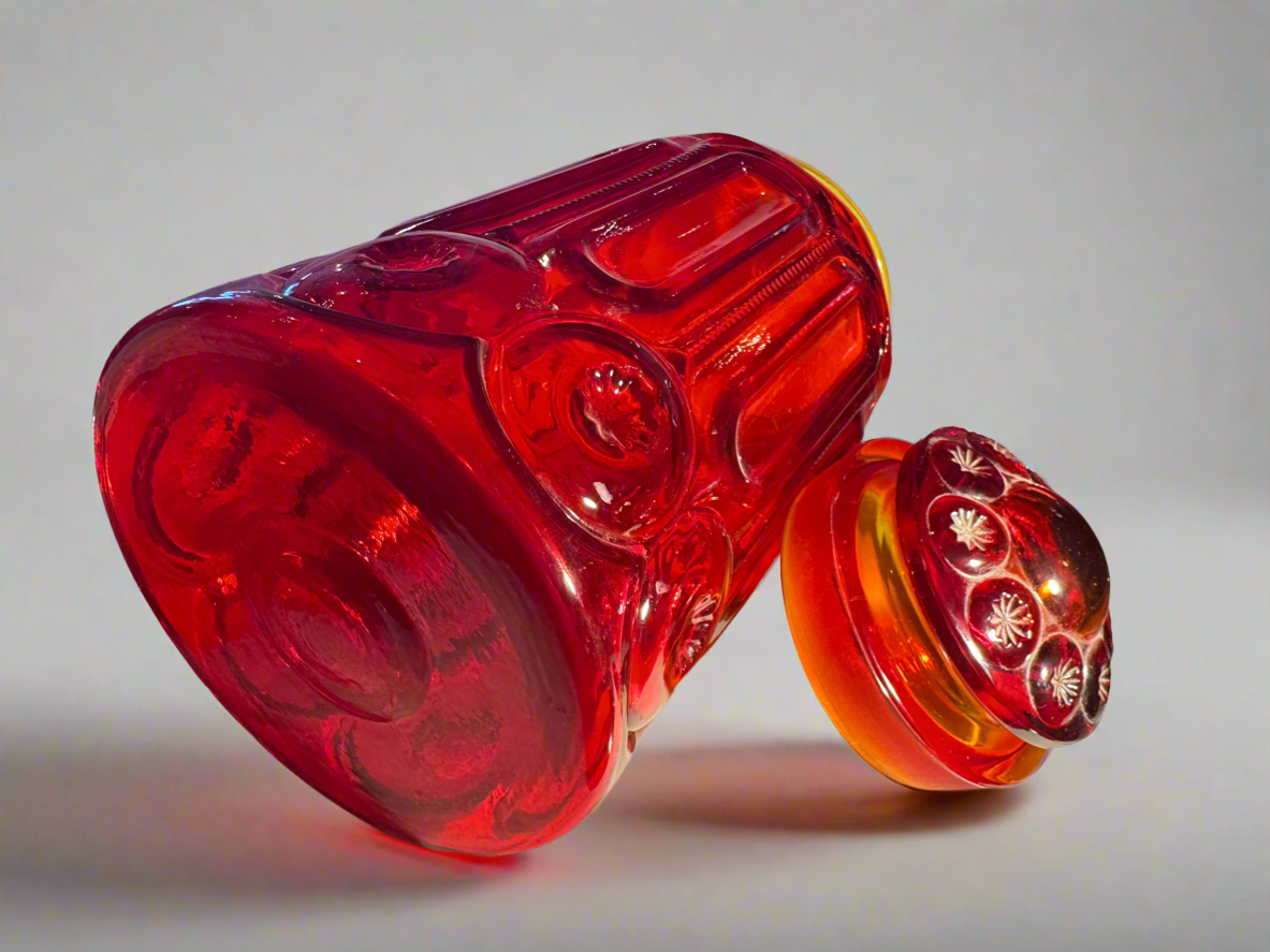 Large Red Patterned Jar