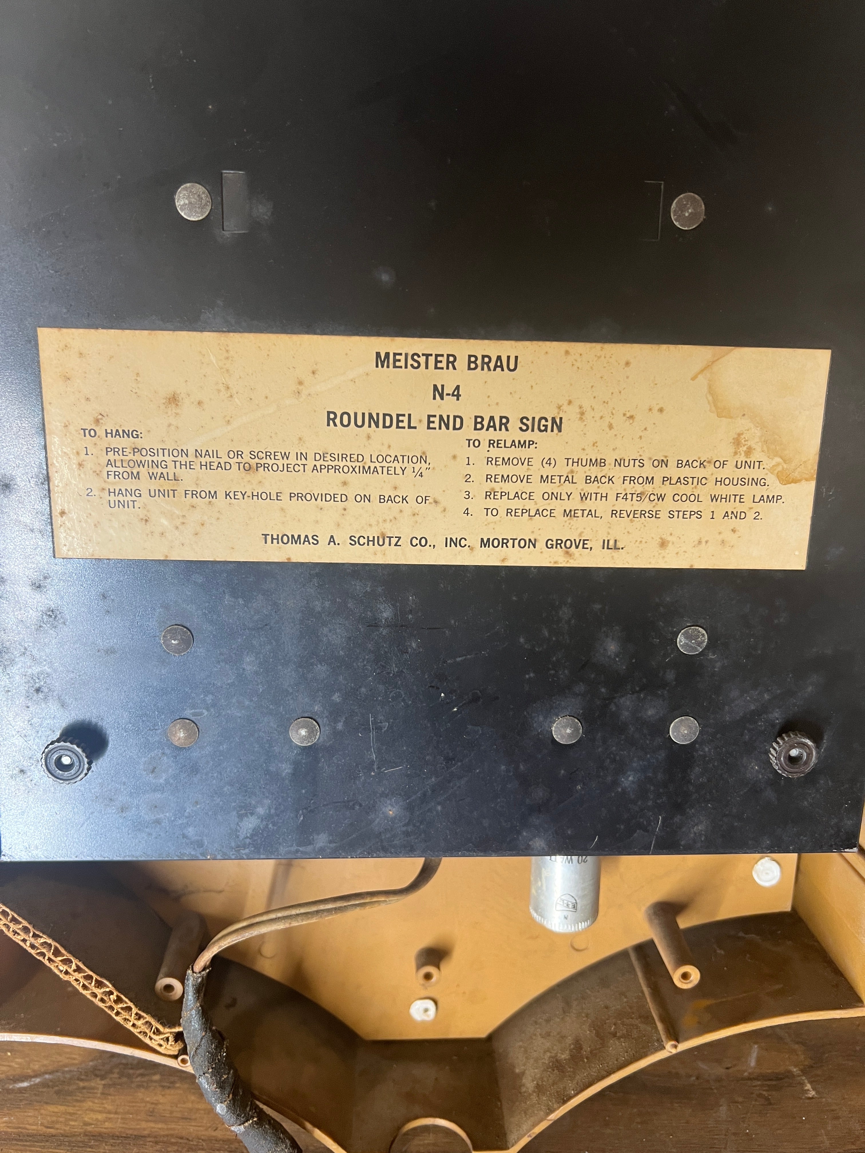 Vintage Meister Brau Beer "We've been Expecting You" Bar Light