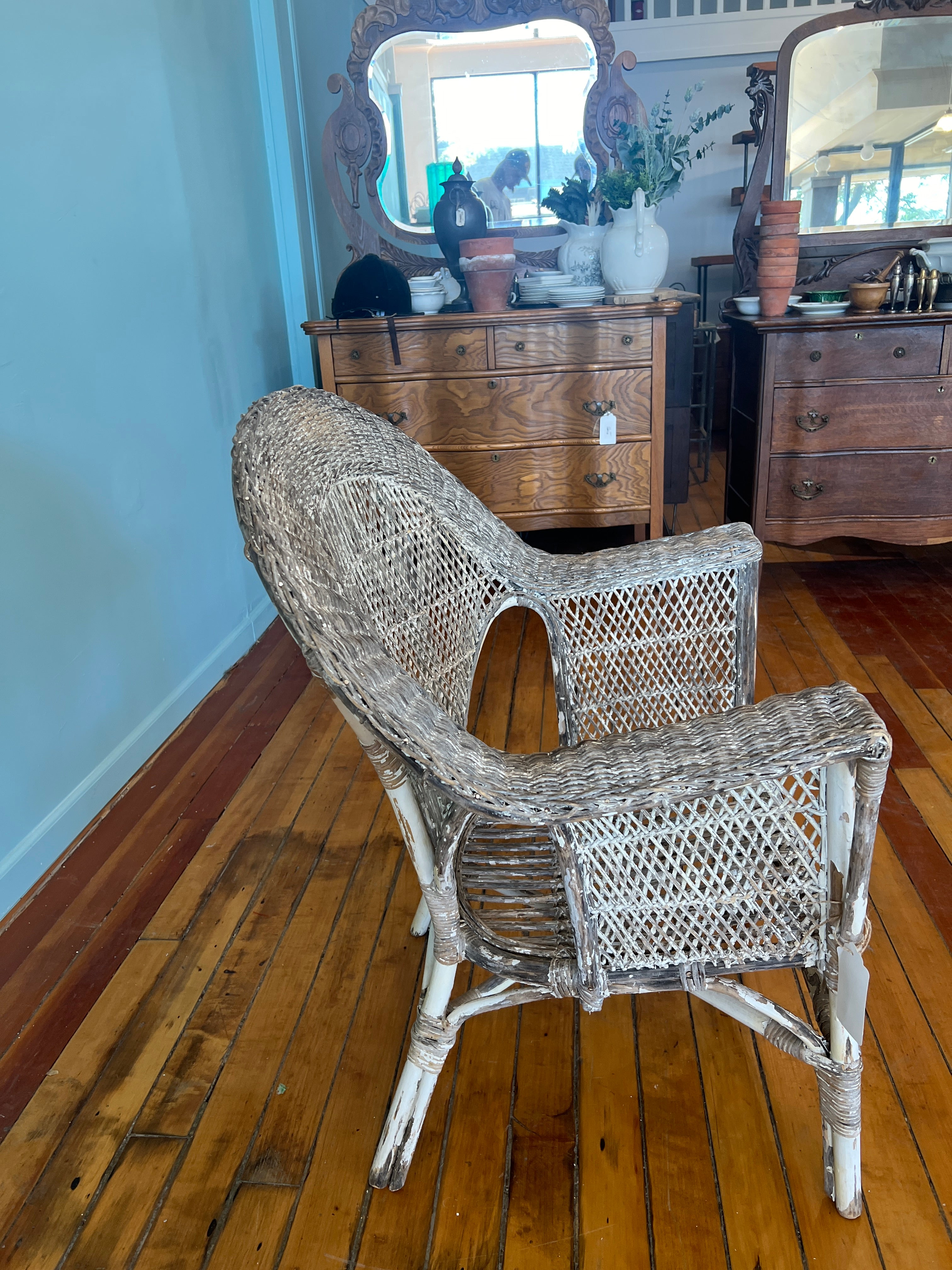 Vintage Wicker Arm Chair