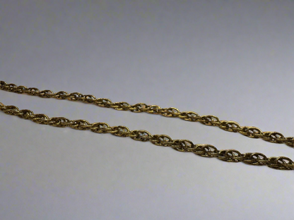 Vintage Gold Rope Chain Necklace