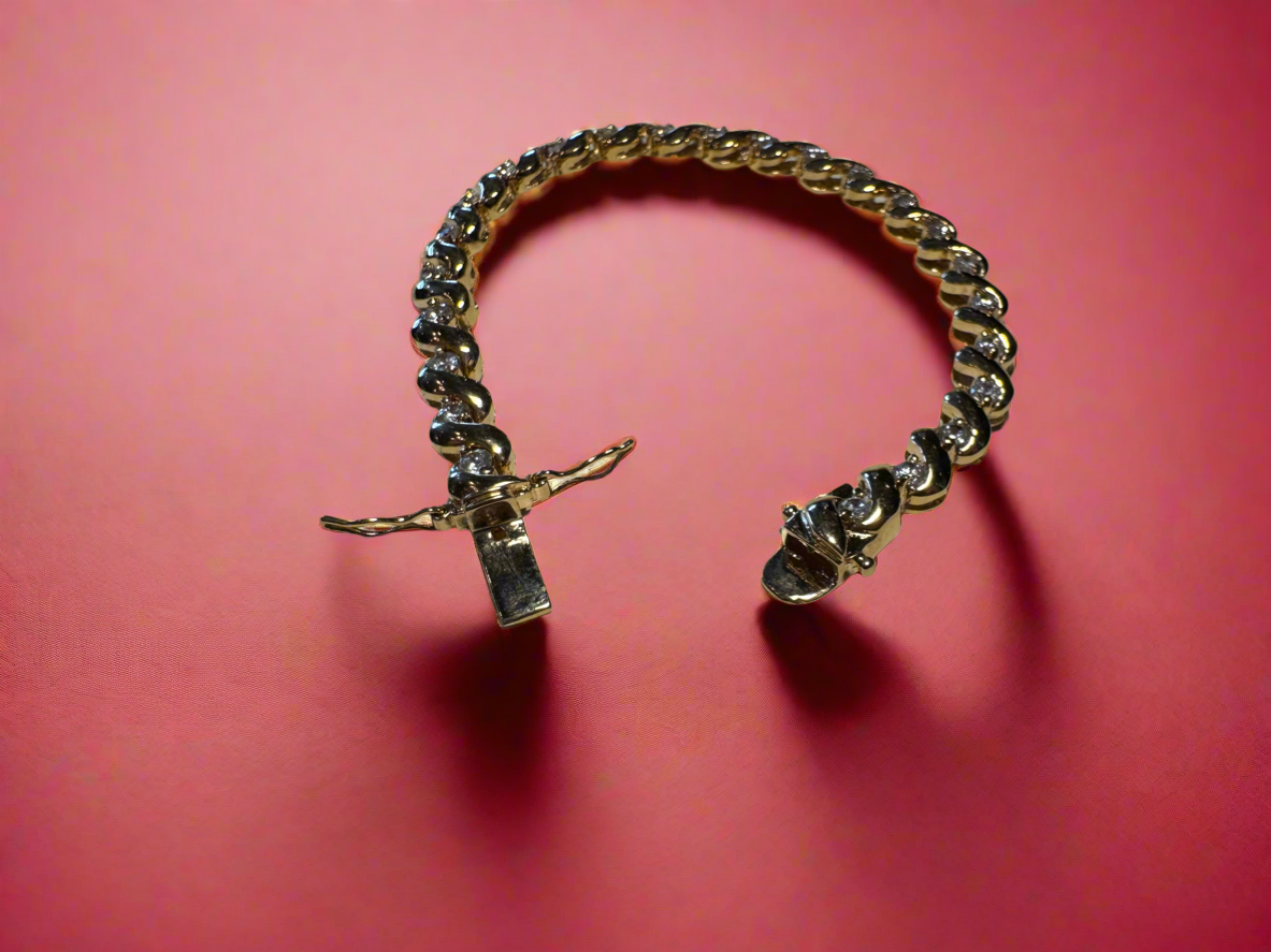 Gold Plated Wave Bracelet