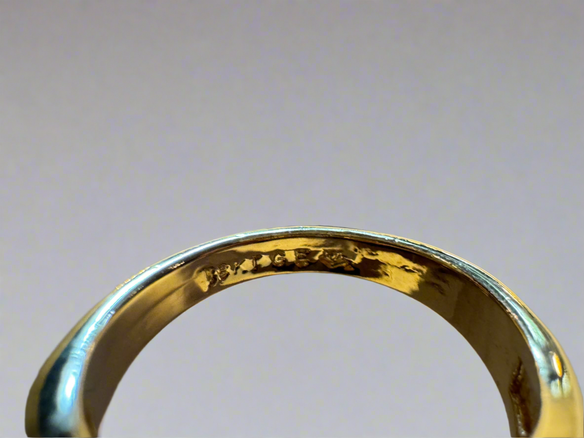 Gold Plated Cocktail Ring With Oval Cut Stone