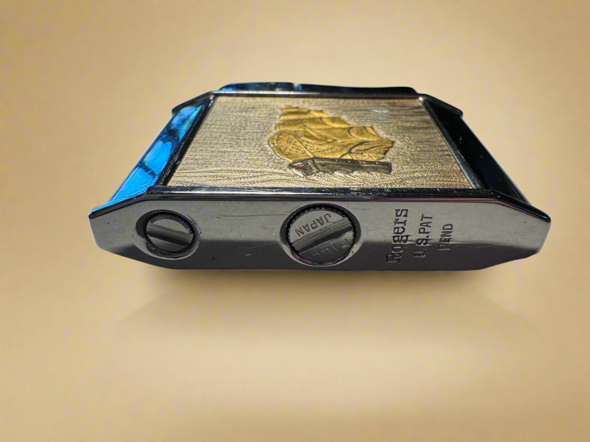 Rogers Ship Silver And Gold Lighter