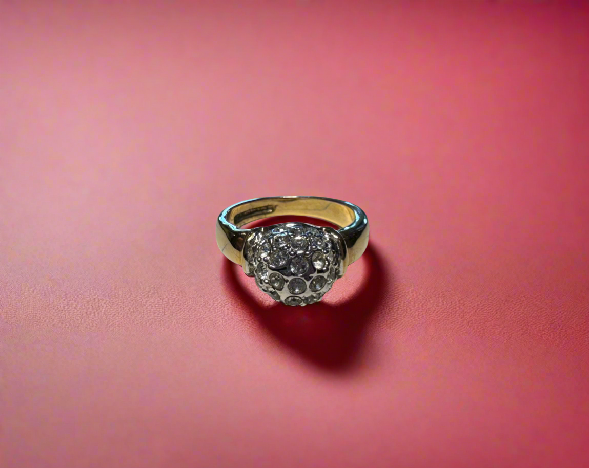 Gold Plated Cluster Ring
